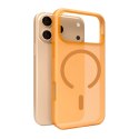 Etui silikonowe na iPhone 17 Pro Daylight Magsafe - półprzezroczyste pomarańczowe PURO