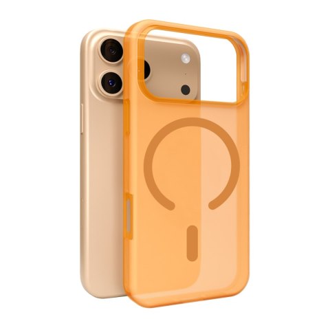 Etui silikonowe na iPhone 17 Pro Daylight Magsafe - półprzezroczyste pomarańczowe PURO