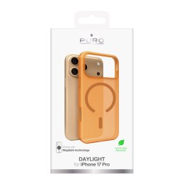 Etui silikonowe na iPhone 17 Pro Daylight Magsafe - półprzezroczyste pomarańczowe PURO