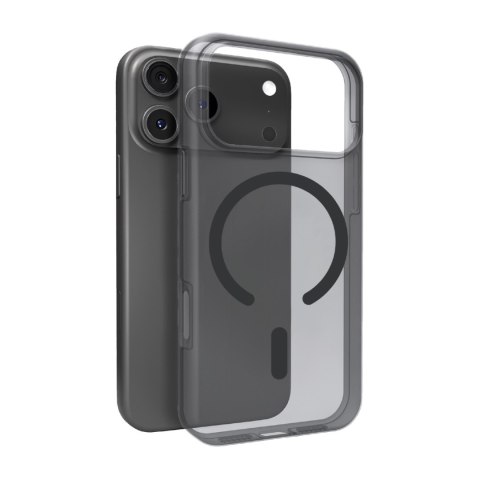 Etui silikonowe na iPhone 17 Pro Max Daylight Magsafe - półprzezroczyste czarne PURO