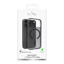Etui silikonowe na iPhone 17 Pro Max Daylight Magsafe - półprzezroczyste czarne PURO