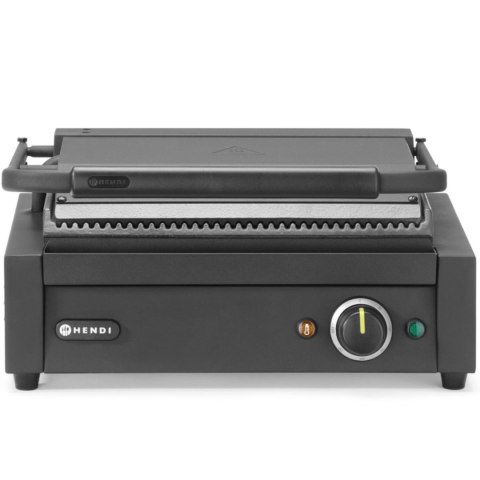 Grill elektryczny kontaktowy z płytą ryflowaną 340x235 mm 2200 W Hendi