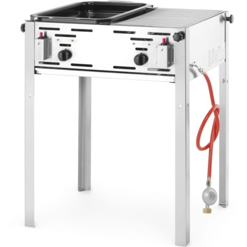 Grill gazowy z rusztem dzielonym tacką MASTER MAXI 50/50 11kW Hendi