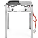 Grill gazowy z rusztem dzielonym tacką MASTER MAXI 50/50 11kW Hendi