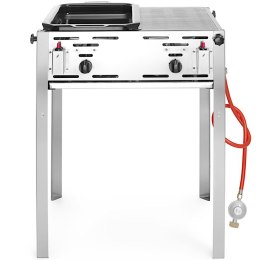Grill gazowy z rusztem dzielonym tacką MASTER MAXI 50/50 11kW Hendi