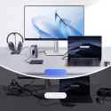 HUB Stacja dokująca 11w1 USB-C HDMI DP USB-A USB-C RJ45 PD mini jack 3.5mm ładowarka EU - szara BASEUS