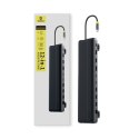 HUB Stacja dokująca 12w1 USB-C HDMI DisplayPort USB-A SD/microSD RJ45 PD - szara BASEUS