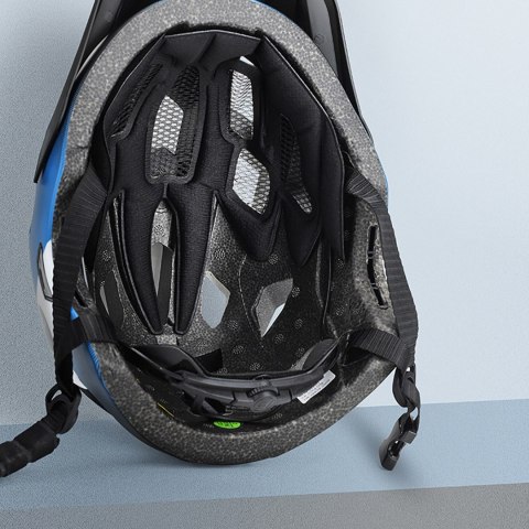 Kask rowerowy dziecięcy z odpinaną szczęką rozmiar M 54-57cm - niebieski ROCKBROS