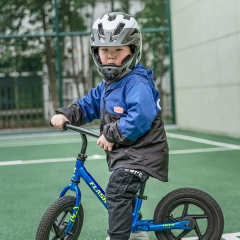 Kask rowerowy dziecięcy z odpinaną szczęką rozmiar M 54-57cm - szary ROCKBROS