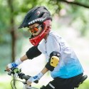 Kask rowerowy dziecięcy z odpinaną szczęką rozmiar S 48-52cm - czarny rekin ROCKBROS
