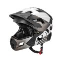 Kask rowerowy dziecięcy z odpinaną szczęką rozmiar S 48-54cm - szary ROCKBROS