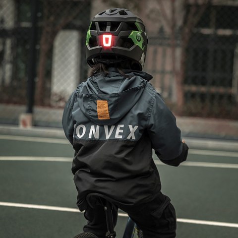 Kask rowerowy dziecięcy z odpinaną szczęką rozmiar S 48-54cm - zielony ROCKBROS
