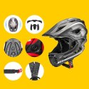 Kask rowerowy dziecięcy z odpinaną szczęką rozmiar S - szary ROCKBROS