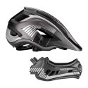 Kask rowerowy dziecięcy z odpinaną szczęką rozmiar S - szary ROCKBROS