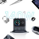 Ładowarka biurkowa 5 portów 2 zwijane kable GaN 140W - szara JOYROOM