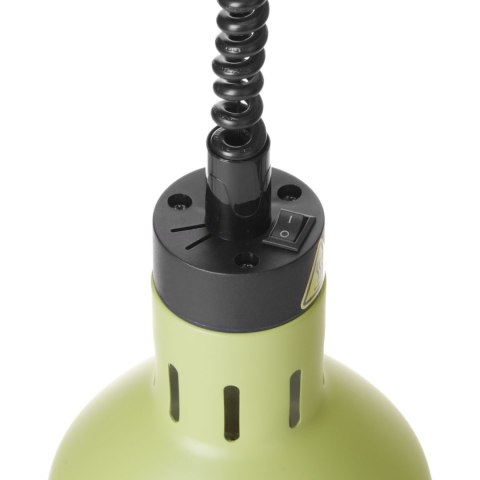 Lampa do podgrzewania potraw wisząca cylindryczna śr. 175 mm 250 W - zielona Hendi