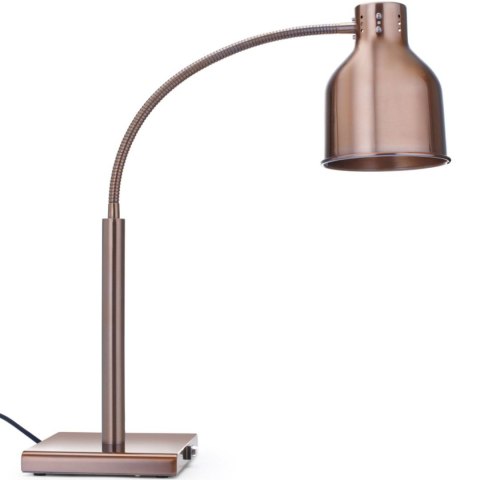 Lampa grzewcza stołowa do podgrzewania potraw giętka 250 W - miedziana Hendi