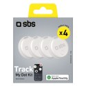 Lokalizator do kluczy roweru kompatybilny z Apple Find My Track My Circle biały - 4 szt. SBS