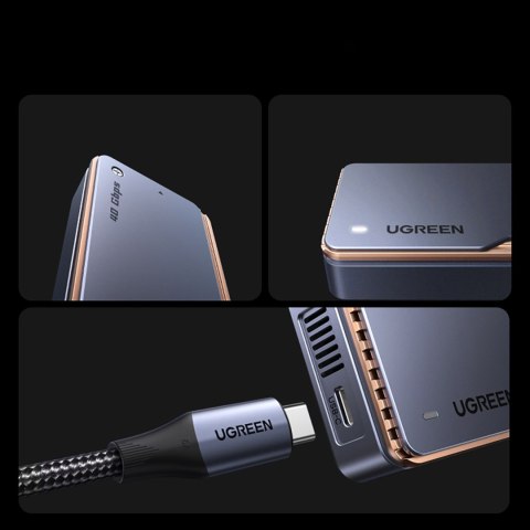 Obudowa na dysk M.2 NVMe SSD z chłodzeniem aktywnym USB4 40Gb/s - szara UGREEN