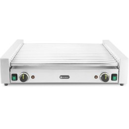 Podgrzewacz grill rolkowy do parówek hot-dogów dwustrefowy XL 14 rolek 65 cm 2000 W Hendi
