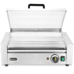 Podgrzewacz rolkowy do parówek hot-dogów z pokrywą 7 rolek 45 cm 620 W Hendi