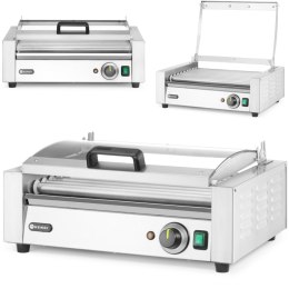 Podgrzewacz rolkowy do parówek hot-dogów z pokrywą 9 rolek 45 cm 790 W Hendi