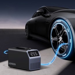 Pompka elektryczna do opon samochodowych z wyświetlaczem 150 PSI 3x4500mAh 12V - szara UGREEN