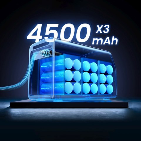 Pompka elektryczna do opon samochodowych z wyświetlaczem 150 PSI 3x4500mAh 12V - szara UGREEN