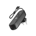 Powerbank 5000mAh z wbudowanym kablem składaną wtyczką PD 20W - czarny SBS
