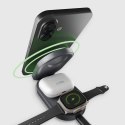 Stacja ładująca 3w1 bezprzewodowa składana do iPhone Apple Watch AirPods QI2 MFI - czarna SBS