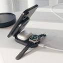 Stacja ładująca 3w1 bezprzewodowa składana do iPhone Apple Watch AirPods QI2 MFI - czarna SBS