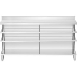 Stół blat barowy roboczy gastronomiczny z rantem 4 półki STAL 200 x 30 x 105 cm Royal Catering