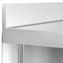 Stół blat barowy roboczy gastronomiczny z rantem 4 półki STAL 200 x 60 x 105 cm Royal Catering
