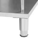 Stół blat barowy roboczy gastronomiczny z rantem 4 półki STAL 200 x 60 x 105 cm Royal Catering