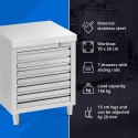 Szafka gastronomiczna na ciasto do pizzy stalowa 7 szuflad 50 x 70 cm Royal Catering