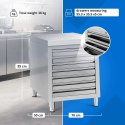 Szafka gastronomiczna na ciasto do pizzy stalowa 7 szuflad 50 x 70 cm Royal Catering
