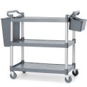 Wózek kelnerski serwisowy do 150 kg 3-półki 842x486 mm Amer Box