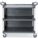 Wózek kelnerski serwisowy z bocznymi panelami do 150 kg 3-półki 842x486 mm Amer Box