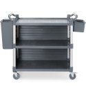 Wózek kelnerski serwisowy z bocznymi panelami do 150 kg 3-półki 842x486 mm Amer Box