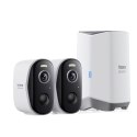 Zestaw monitoringu zewnętrznego 2 kamery 2K 16 Gb WiFi - biały BASEUS