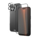 Zestaw ochronny 3w1 na iPhone 16 Pro Max etui szkło ochronne na ekran i aparat D3O - przezroczyste SBS