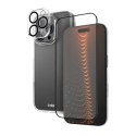 Zestaw ochronny 3w1 na iPhone 16 Pro etui szkło ochronne na ekran i aparat D3O - przezroczyste SBS