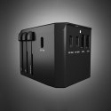 Adapter podróżny przejściówka do gniazdek EU UK US AUS USB-C USB-A GaN 70W - czarny SBS
