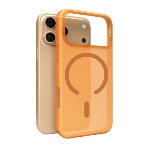 Etui silikonowe na iPhone 17 Pro Max Magsafe Daylight - półprzezroczyste pomarańczowe PURO