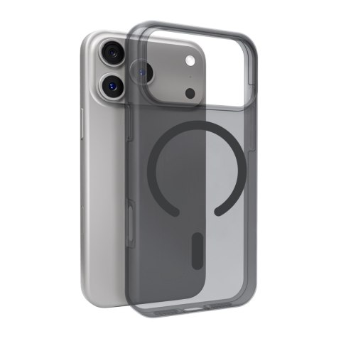 Etui silikonowe na iPhone 17 Pro Magsafe Daylight - półprzezroczyste czarne PURO