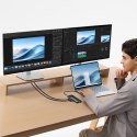 HUB adapter rozdzielacz 10w1 HDMI USB-A USB-C RJ45 SD TF - szary BASEUS