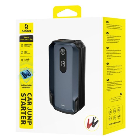 Jump starter urządzenie rozruchowe powerbank 20000mAh - czarny BASEUS