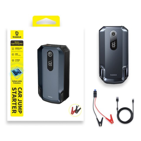 Jump starter urządzenie rozruchowe powerbank 20000mAh - czarny BASEUS