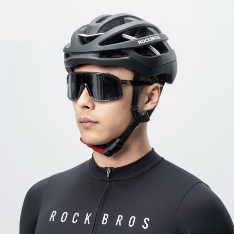 Kask ochronny rowerowy HC-58BK-L 58-61 cm - czarno-szary ROCKBROS