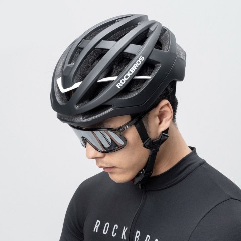 Kask ochronny rowerowy HC-58BK-L 58-61 cm - czarno-szary ROCKBROS